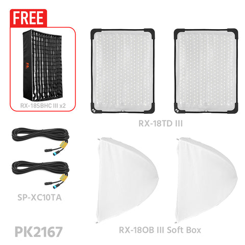 FalconEyes RX-18TDX III 130W Bi-Color Roll-Flex Flexible LED Panel