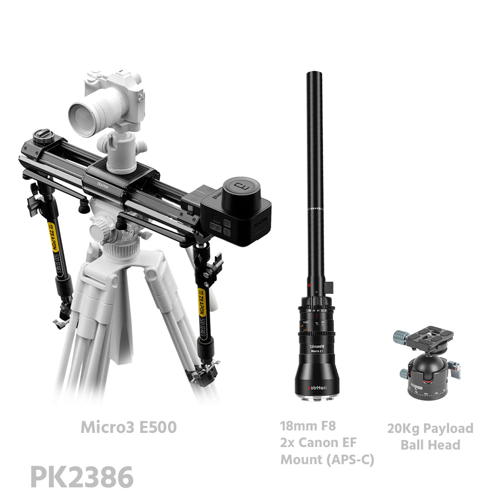 Zeapon Micro 3 Slider + AstrHori Macro Probe Lens Bundle Kit