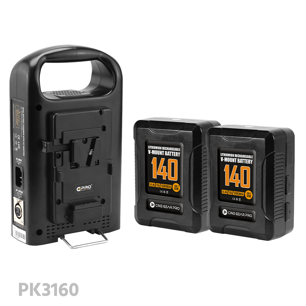 CGPro Ultra Small Size Mini V-Lock Li-Ion V-Mount Battery w/ USB Output (98-290Wh)