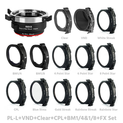 MEIKE Drop-in Filter Mount Adapter for PL Mount Cine Lens PL-E/PL-L/PL-RF/PL-X/PL-Z