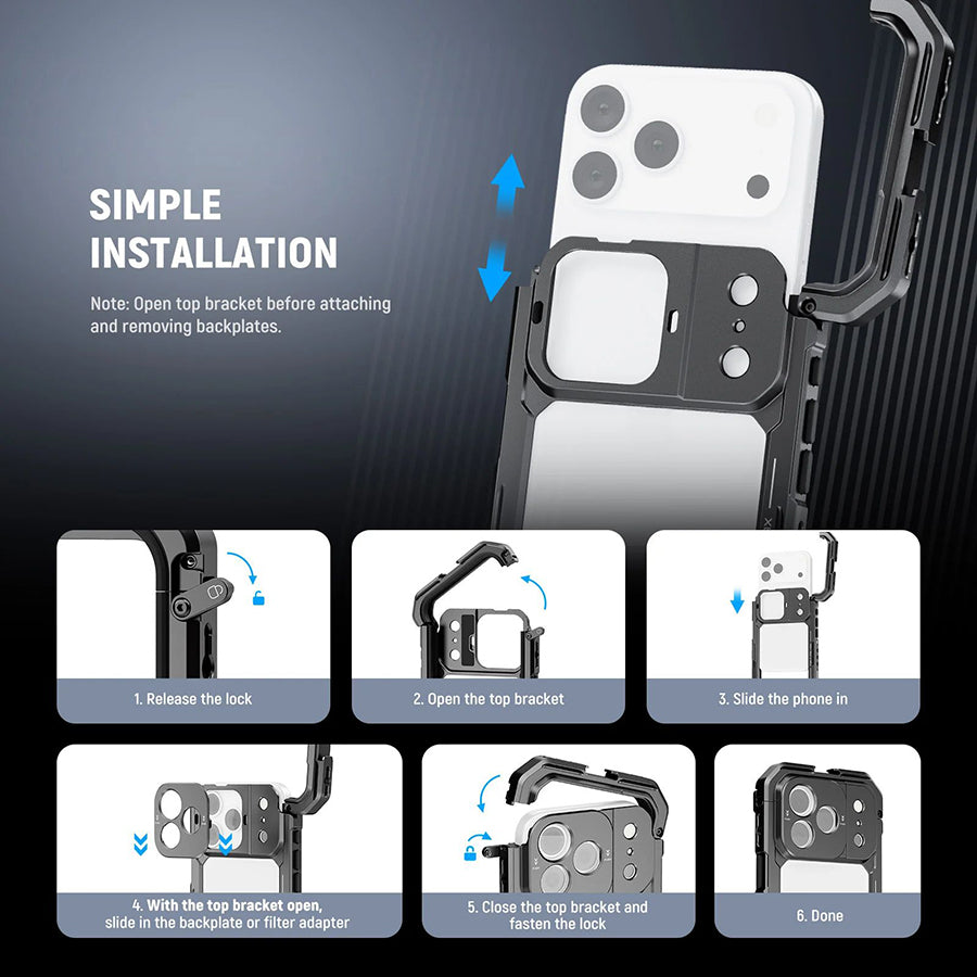 NEEWER PA143/PA144 Phone Cage Compatible with iPhone 17 Pro/Pro Max