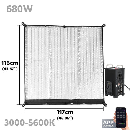 FalconEyes RX-120TDX III 680W Bi-Color Foldable LED Panel