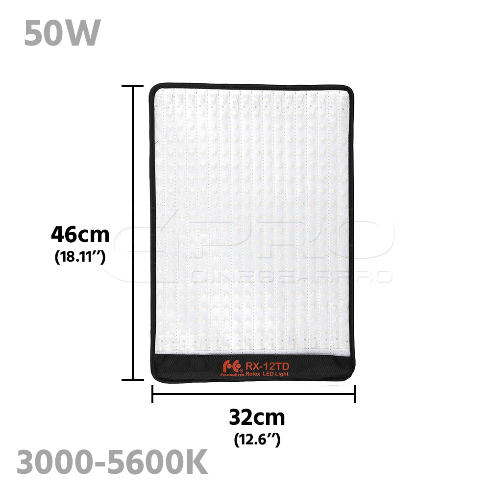 FalconEyes RX-12TD 50W Bi-Color Roll-Flex Flexible LED Panel