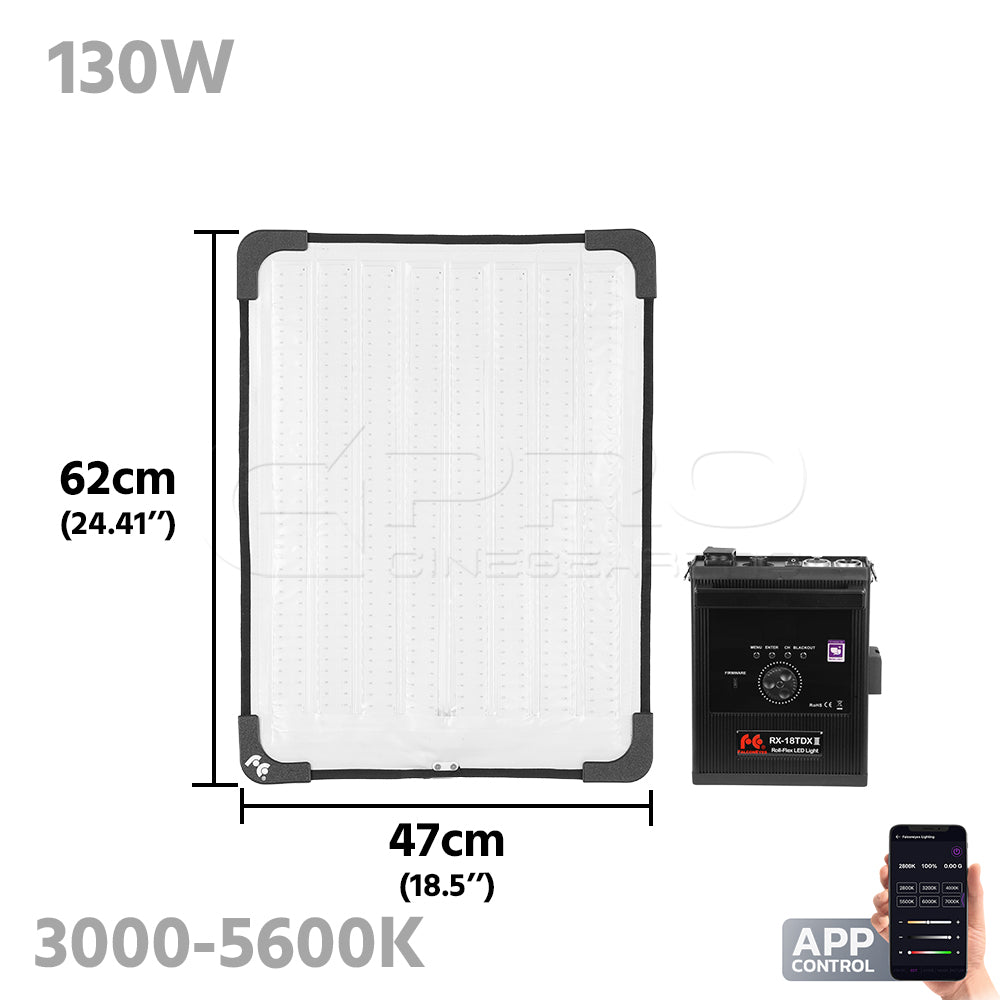 FalconEyes RX-18TDX III 130W Bi-Color Roll-Flex Flexible LED Panel