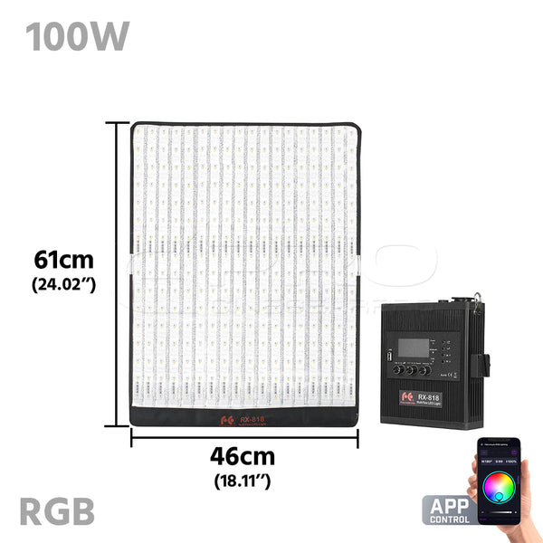 FalconEyes RX-818A 100W RGB ROLL-FLEX FLEXIBLE LED Panel Light