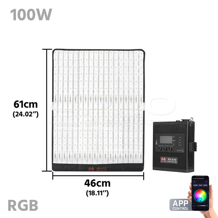 FalconEyes RX-818A 100W RGB ROLL-FLEX FLEXIBLE LED Panel Light