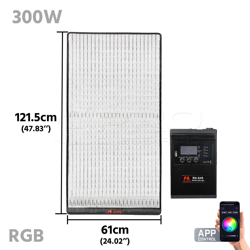 FalconEyes RX-848 300W RGB ROLL-FLEX FLEXIBLE LED Panel Light