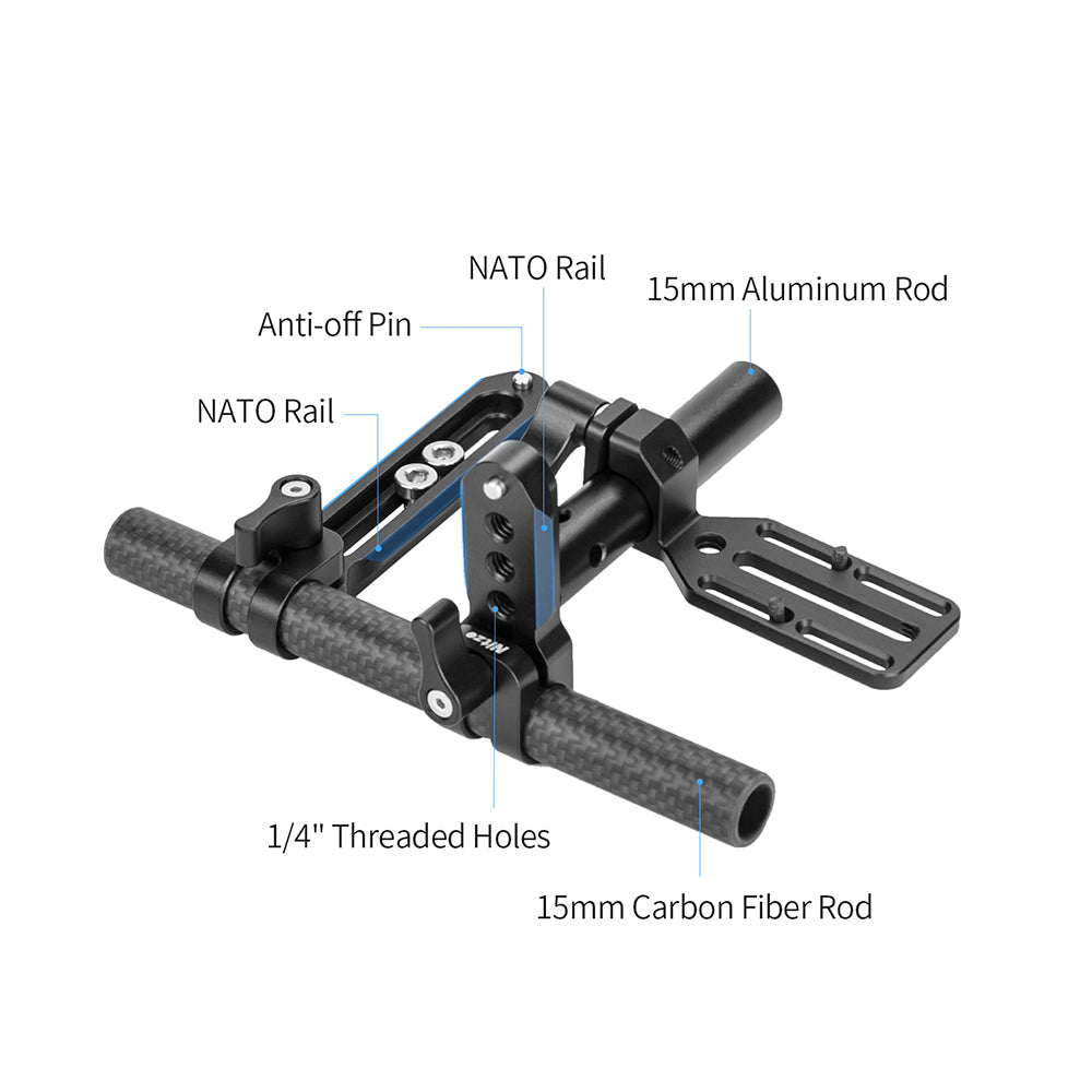 Nitze T-D02B Extension Arm Bracket For DJI Focus Pro LiDAR Range Finder