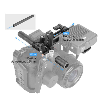 Nitze T-D02B Extension Arm Bracket For DJI Focus Pro LiDAR Range Finder