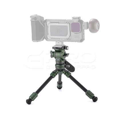 TILTA TT-VT03-FB Tabletop Video Fluid Head with 1-Stage Carbon Fiber Tripod Legs (3KG)