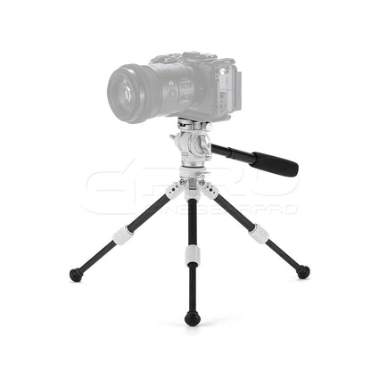TILTA TT-VT03-FB Tabletop Video Fluid Head with 1-Stage Carbon Fiber Tripod Legs (3KG)