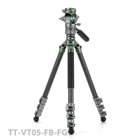 TiLTA VT05 Travel Video Fluid Head with 3-Stage Carbon Fiber Tripod Legs (5KG)