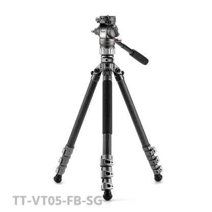 TiLTA VT05 Travel Video Fluid Head with 3-Stage Carbon Fiber Tripod Legs (5KG)