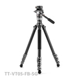 TiLTA VT05 Travel Video Fluid Head with 3-Stage Carbon Fiber Tripod Legs (5KG)
