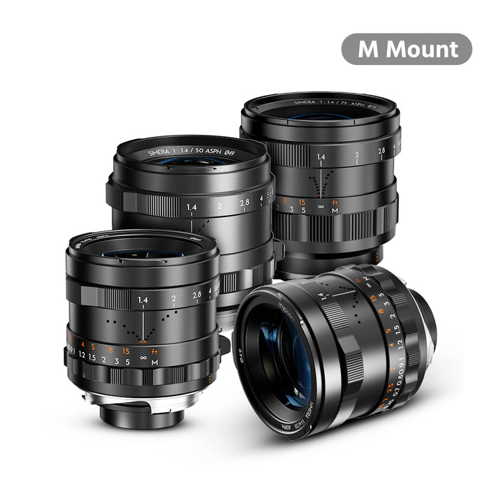 Thypoch Simera 28/35/50/75mm f1.4 Full-Frame 4-lens Kit (Black/Leica M Mount)