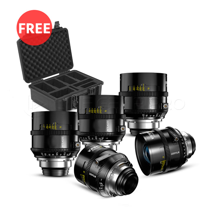DZOFILM VESPID 2 Prime 5 Lens Set T1.9 Full Frame Cinema Lenses (PL Mount/Imperial)