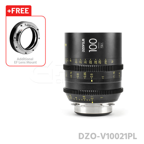 DZOFILM 100mm T2.1 VESPID Prime Full Frame Cinema Lens PL&EF interchangeable Mount