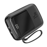 Baseus Q Pow Power Bank 3A 10000mAh Built in USB Type-C Cable Digital Display Battery - CINEGEARPRO
