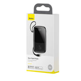 Baseus Q Pow Power Bank 3A 10000mAh Built in USB Type-C Cable Digital Display Battery - CINEGEARPRO