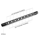 CGPro 15mm cheese rod with 1/4" 3/8" thread for DSLR Rigs camera video cage Support Rods - CINEGEARPRO