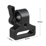 CGPro Flexible 15mm Single Rod Clamp Adapter With 1/4"-20 Mounting Groove (Black Knob) Clamp - CINEGEARPRO