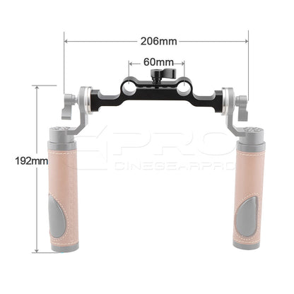 CGPro 15mm Rod Clamp Crossbar With Dual ARRI Rosette Mount Rosette Components - CINEGEARPRO