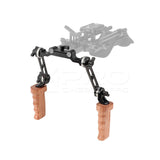 CGPro Wooden Grip With Top ARRI Rosette M6 Thread Connection For DLSR Camera Shoulder Mount Rig Rod Handles - CINEGEARPRO
