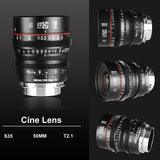 MEIKE Prime 50mm T2.1 for Super 35 Frame Cinema Camera Systems