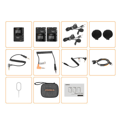 COMICA BoomX-D PRO 2.4G Digital Dual-channel 1-Trigger-2 Wireless Microphone