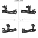 CGPro NATO Top Handgrip (Aluminum) With Built-in 15mm Rod Clamp & Shoe Mount Adapters For DSLR Camera Cage Kit Top Handles - CINEGEARPRO
