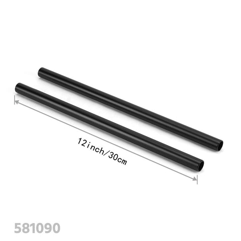 CGPro 15mm Aluminum Rod  Extension M12 Thread 4-18 inch (Pair)