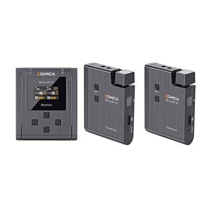 COMICA BoomX-U U2 Broadcasting-Level Multi-functional Mini UHF Wireless Microphone Dual Channel