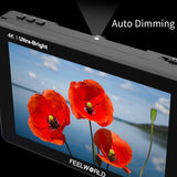 FEELWORLD LUT7S 7 Inch 2200nits 3D LUT Touch Screen DSLR Camera Field Monitor with Waveform VectorScope  - CINEGEARPRO