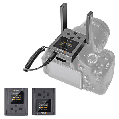 COMICA BoomX-U U2 Broadcasting-Level Multi-functional Mini UHF Wireless Microphone Dual Channel