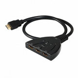 CGPro 3 Ports HDMI 1.3 Splitter Switcher 3x1 Auto Switch 3-In-1-Out With 50 CM Pigtail Cable HDMI Cable - CINEGEARPRO