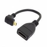 CGPro 90 Degree Down Angled Mini HDMI (D) Male to HDMI (A) Female HDTV Adapter Cable HDMI Cable - CINEGEARPRO