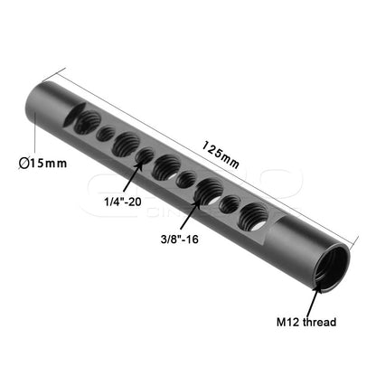 CGPro 15mm cheese rod with 1/4" 3/8" thread for DSLR Rigs camera video cage Support Rods - CINEGEARPRO