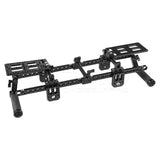 CGPro Double Adjustable 7" Director's Monitor Cage Rigs With Dual Rubber Grips & Double Battery Plate Monitor Cages - CINEGEARPRO