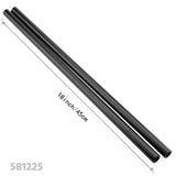 CGPro 15mm Aluminum Rod  Extension M12 Thread 4-18 inch (Pair) Support Rods - CINEGEARPRO