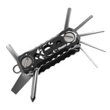 Vlogger Folding Screwdriver and Hex Key Utility Multi Tool (Black)