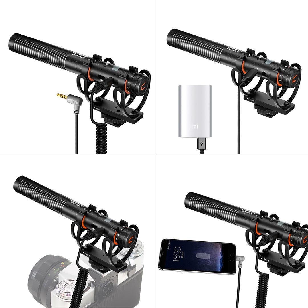 COMICA CVM-VM20 Multi-Functional Super Cardioid Condenser Shotgun Microphone
