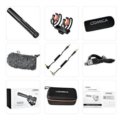 COMICA CVM-VM20 Multi-Functional Super Cardioid Condenser Shotgun Microphone
