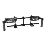 CGPro Double Adjustable 7" Director's Monitor Cage Rigs With Dual Rubber Grips & Double Battery Plate Monitor Cages - CINEGEARPRO