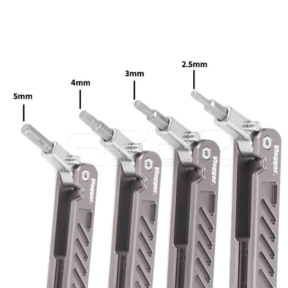 Vlogger Folding Allen Wrenches Set with Flat Screwdriver