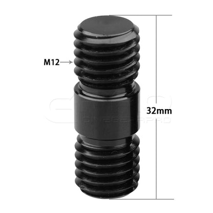 CGPro M12 Thread Rod Extension Connector (Black) for 15mm Rail Support System Screw - CINEGEARPRO