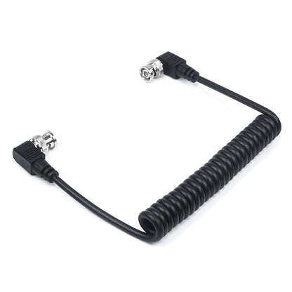 LanParte SDI-C-15 Coiled SDI Cable with Right Angle Connectors SDI Cable - CINEGEARPRO