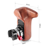 SmallRig 2117 Right Side Wooden Grip with NATO Mount Side Handles - CINEGEARPRO