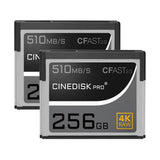 CINEDISKPRO CFast 2.0 Memory Card 4K RAW 256GB/512GB/1TB