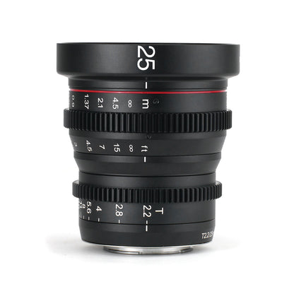 MEIKE 25mm T2.2 Manual Focus Cinema Prime Lens Lens - CINEGEARPRO