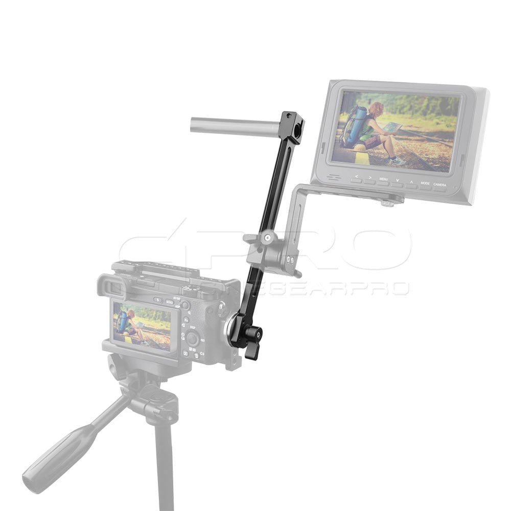 CGPro NATO Rail With 15mm Rod Clamp to M6 ARRI Rosette Mount  - CINEGEARPRO